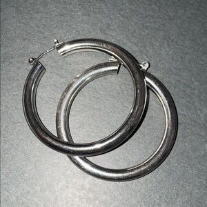 Elegant Silver Hoop Earrings